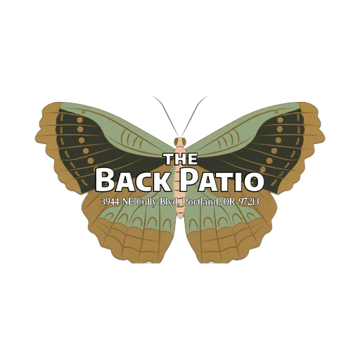 The Back Patio butterfly logo